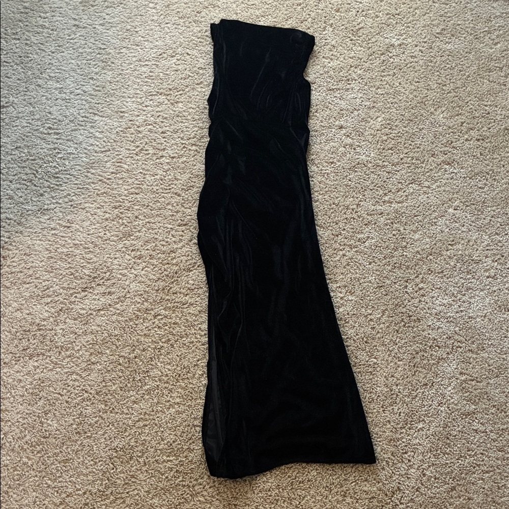 Elegant Black Velvet Gown